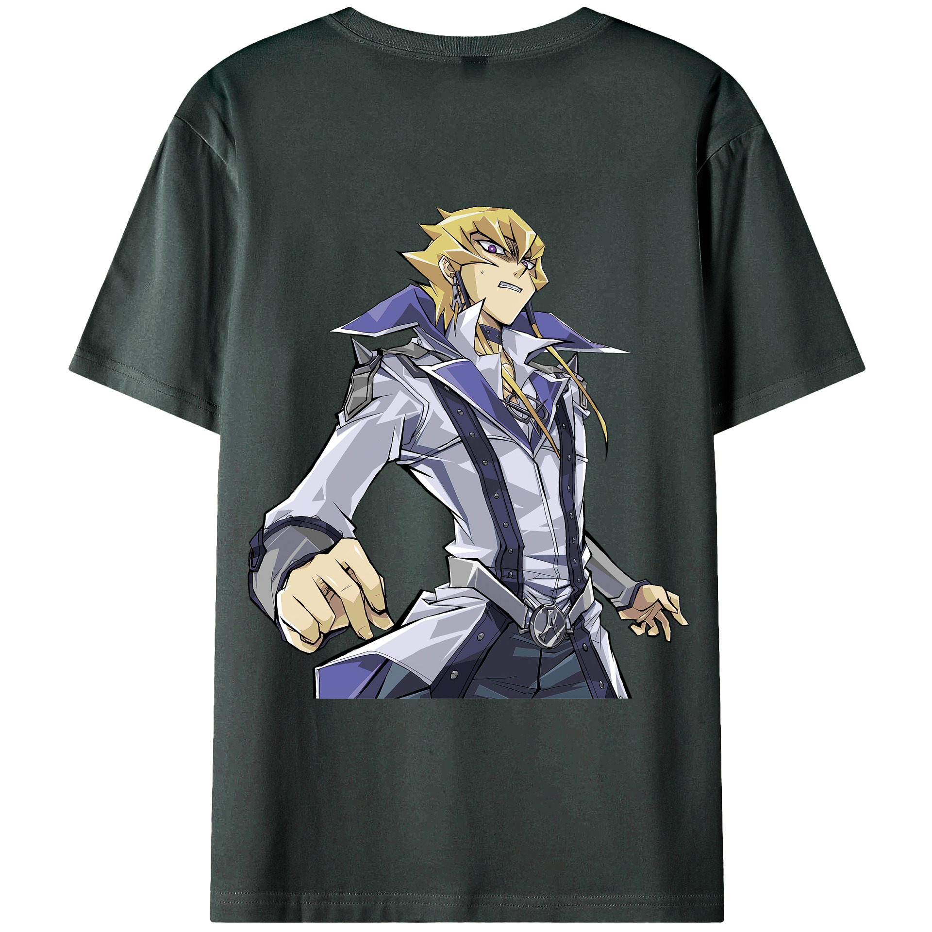 （画像用） 遊☆戯☆王 Yu-Gi-Oh! 綿100％ メンズ半袖Tシャツ（バックプリント） 通気性